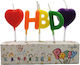 Set 5 Cake Candles Alista Home Heart Model Hbd ...