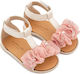 Babywalker Christening Leather Sandals Nude Pink
