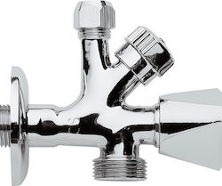 Remer Rubinetterie 121t Shut-off Valve 1/2" Chrome-plated Brass Surface Mount Rotary Handle Glossy Chrome Finish Remer Rubinetterie 121t Shut-off Valve 1/2" Chrome-plated Brass Surface Mount Rotary Handle Glossy Chrome Finish