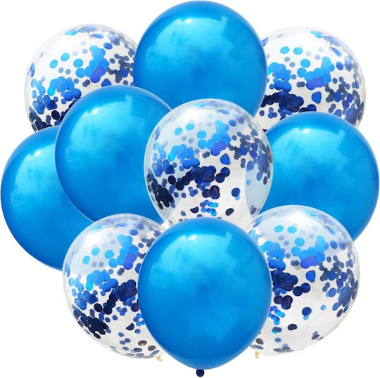 Set 10 Latex Luftballons Blau 25cm