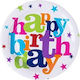 Set 6 Plăci De Unică Folosință Alista Home Happy Birthday Print Realizate Din Carton Diametru 18 Cm Multicolor