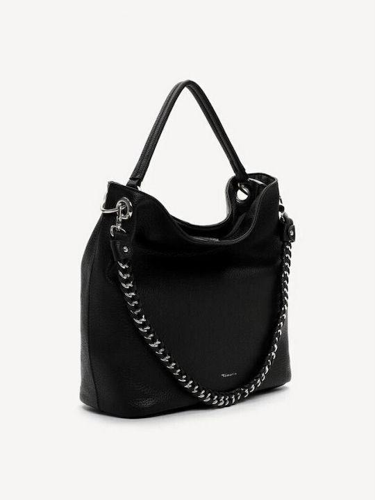 Tamaris Tamaris Damen Leder Schultertasche Schwarz