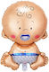 Alista Home Luftballon Geburt Baby Folie Jumbo Blau 73cm