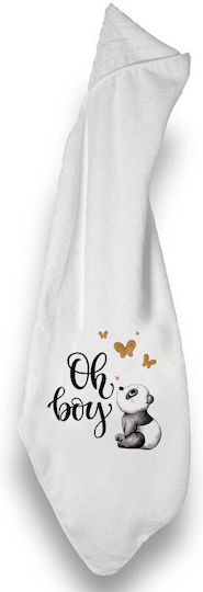 Bonjour Bebe Baby Hooded Towel White 75x75cm Newborn