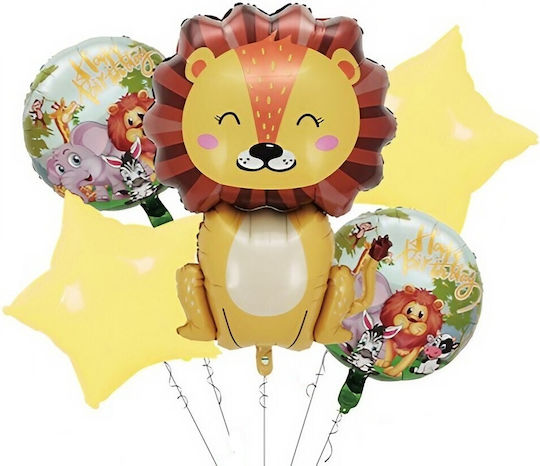 Set 5 Geburtstags Luftballons Folie Mehrfarbig Jumbo 101cm