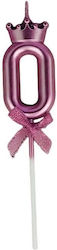 Number 0 Candle Alista Home Crown Bow Design Ca...
