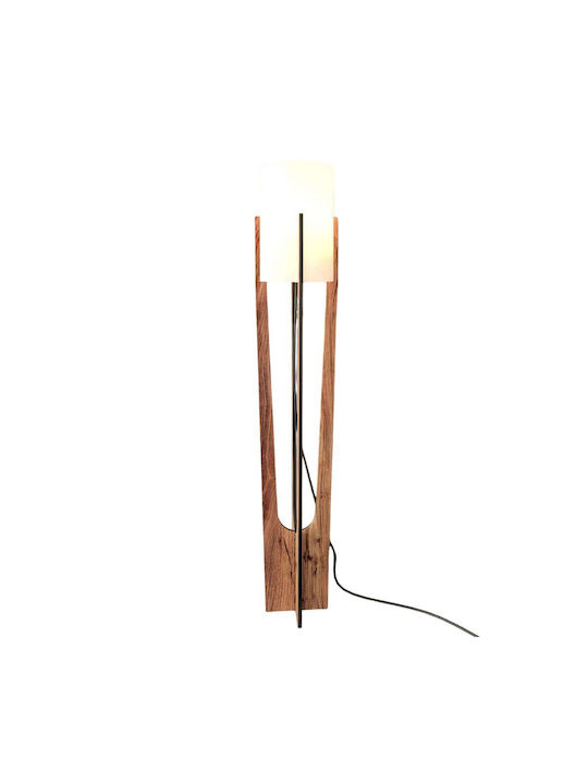Opviq Minimalist Floor Lamp H135xL17cm with Socket for E27 Bulb Brown