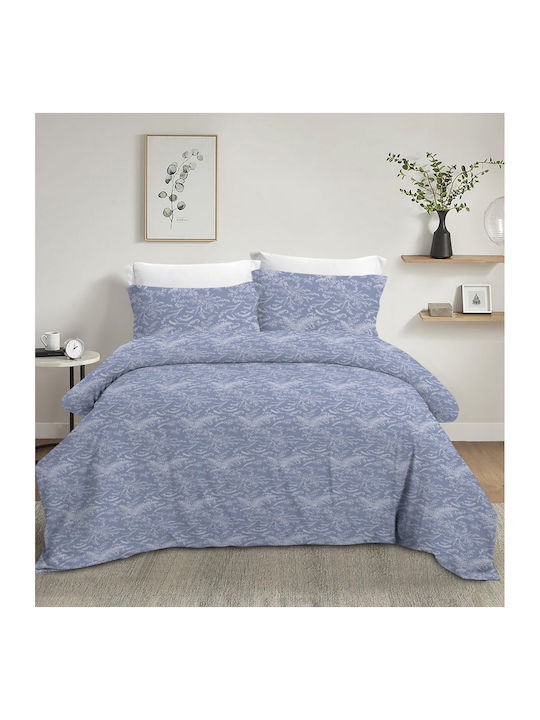 Olia Home Σετ Σεντόνια Μονά με Λάστιχο 100x205+30εκ. Μπλε (3τμχ)