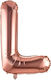 Buchstabe L Folie Jumbo Roségold 80cm