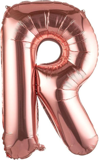 Scrisoare R Folie Jumbo Rose Gold 80 cm