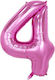 Number 4 Foil Jumbo Purple 81cm