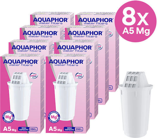 Aquaphor Water Filter Cartridge for Jug A5 Mg 8 Pieces