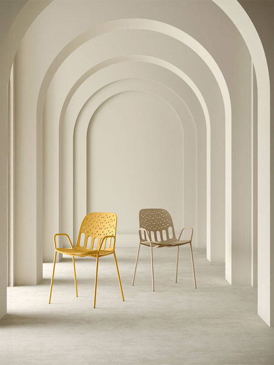 Outdoor Chair Polypropylene Lido Mustard 4pcs 5...