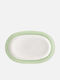 Schonwald Schonwald Servierplatte Oval aus Porzellan Grüne 26x18cm