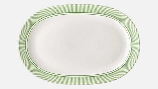 Schonwald Schonwald Servierplatte Oval aus Porzellan Grüne 26x18cm