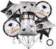 Set 5 Baloane Absolvire Folie Negre Jumbo 70 cm