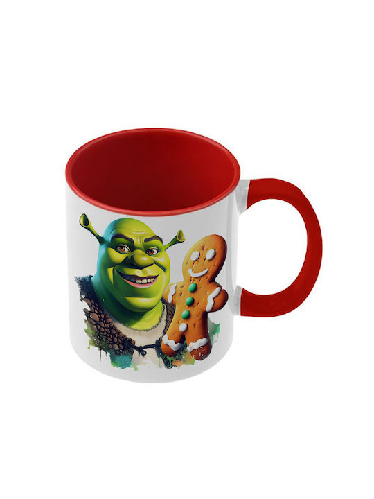 Shrek Tasse Rote Griff Innen