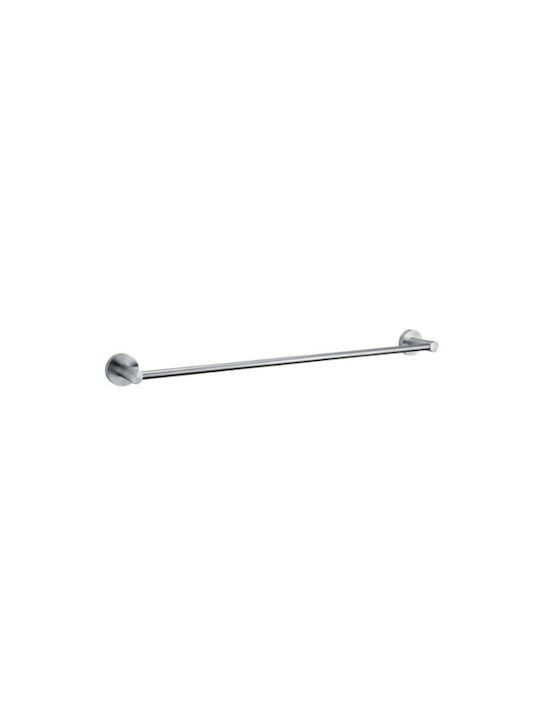 Conset Single Wall-Mounted Bathroom Rail with Screws Silver