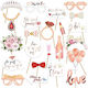 Set 23 Accesorii Petrecere Alista Home Cabina Foto Props Tematică Petrecere Burlăcițe Roz