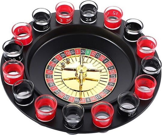 Alista Home Joc De Ruletă De Băut 16 Pahare De Shot Roșii Negre 30 X 30 X 5.5 Cm Model 2