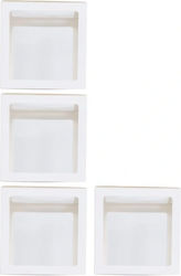 Set 4 Balloon Boxes Alista Home Simple Model Birthday Theme Decorative Plastic Cubes Party Accessories 30 X 30 Cm Transparent White Outline