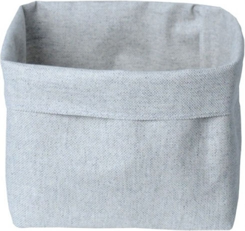 Kommerzielle Tischdekoration Zubehör Brotkorb zum Servieren 14x15x14cm Grau 85% Baumwolle/15% Leinen Dafne Design 2 Stück
