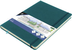 Sketchbook Α4 Dark Turquoise 140gr 160σελ Λαστι...