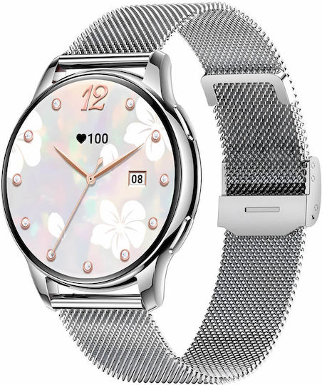 Microwear Y11 Smartwatch με Παλμογράφο (Silver Steel)