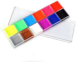 Face Body Paint Palette Alista Home 12 Colors Oil-based Paint 5.7 X 16 X 1 Cm Multicolor