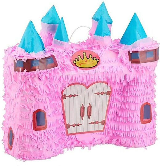 Pinata Castelul Prințesei Petrecere Alista Home Din Hârtie Creponată Carton Pinata De Petrecere 40 X 37 X 15 Cm Roz Deschis