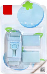 Ausziehbarer Radiergummi Alista Home Bärenmodell Druckknopfverstellung Drucktyp Radiergummi Set Zwei Ersatzgummis Hellblau