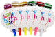 Set 6 Blowers Alista Home Happy Birthday Collection 19 X 11 Cm Made Cardboard Plastic Paper Multicolor