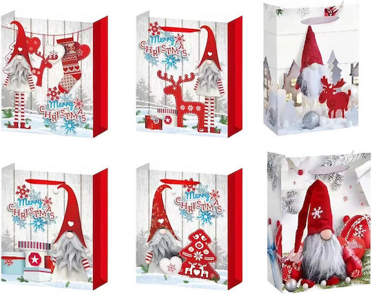 Alista Home Geantă Hârtie Crăciun Pentru Cadou 18.5x8.5x22.5cm 6 Bucăți (Desene Și Modele Diverse)