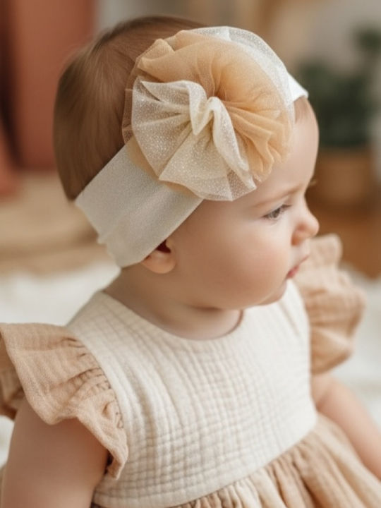 Bonjour Bebe Kids Hair Ribbon in White Color