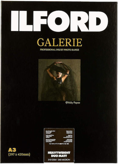 Ilford Galerie Hârtie Duo Mată Greutate Mare 310 Gsm A3 297 Mm X 420 Mm 25 Foi