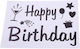 Sticker Balloons Alista Home Birthday Theme Happy Birthday Design 29x21 Cm Black