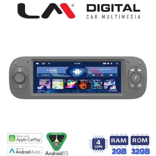 LM Digital Car Audio System for Fiat Panda 2012 2021 Bluetooth USB Wi-Fi GPS with Touch Screen 6.86"