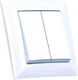Gunsan Recessed Electrical Wall Switch with White Frame