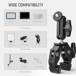 Neewer St83 Super Clamp 3" Dual Ballhead Magic Arm