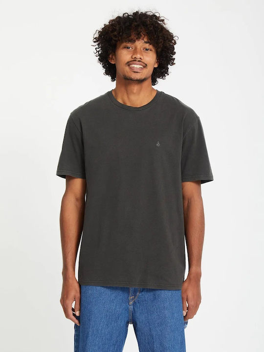 Solid Stone Herrenblusen Kurzarm T-Shirt Schwarz