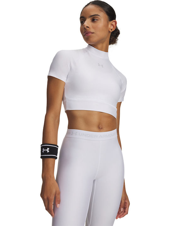 Γυναικείο Αθλητικό Crop T-shirt Fast Drying Λευκό