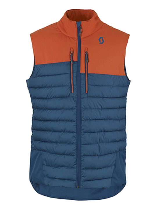 Insuloft Ärmelloses Herren Jacke Burnt Orange-Eclipse Blau