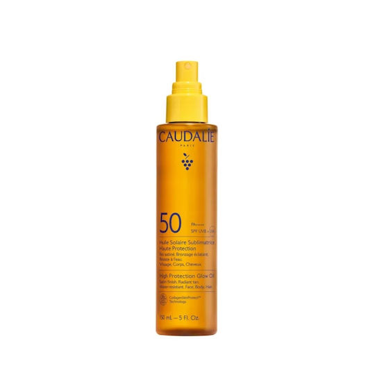 Caudalie High Protection Glow Oil Αντηλιακό Λάδι Προσώπου & Σώματος SPF50 150ml