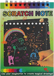 Тефтер За Надраскване Alista Home Diy Magic Scratch 12 Листа Дъга Дървена Молив Черни Карти 14 Х 10 См Зелени