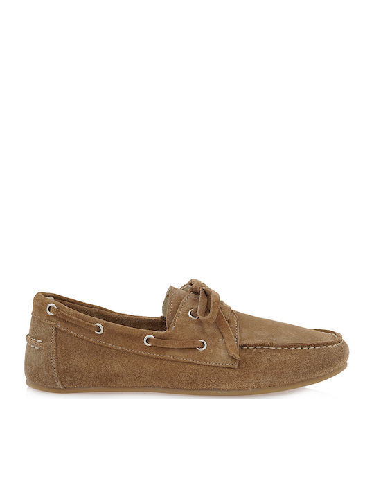 Δερμάτινα Γυναικεία Boat Shoes σε Καφέ Χρώμα