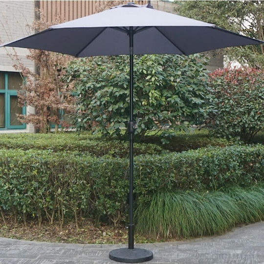 Umbrelă Rotundă Din Aluminiu Gri Φ2.5m