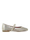 Leather Women's Ballerina Shoes In Gold Colour