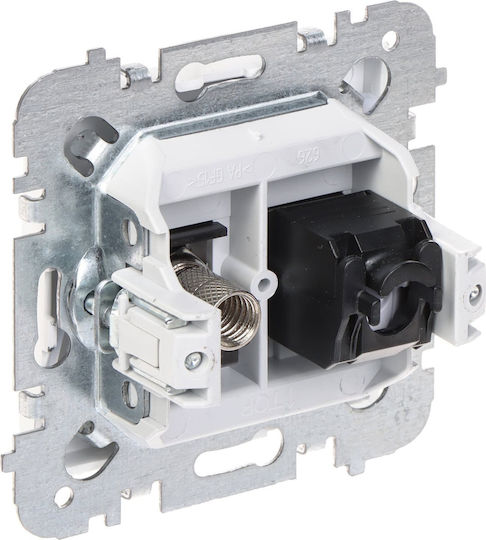 Elektro Plast Μονή Πρίζα Δικτύου RJ45 σε Λευκό Χρώμα 4190-10