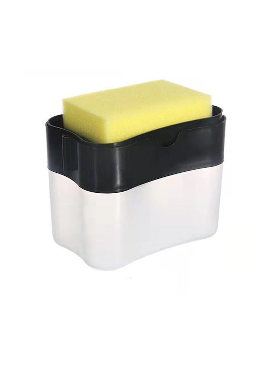 Alista Home Dozator De Bucătărie Din Plastic Cu Suport Pentru Burete Negru 380ml