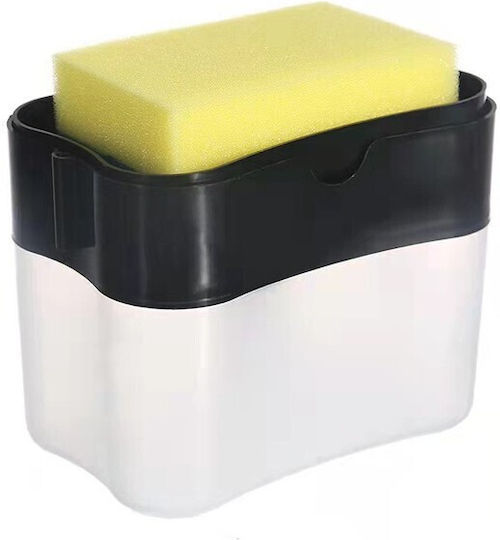 Alista Home Dispenser Κουζίνας Πλαστικό με Θήκη για Σφουγγάρι Μαύρο 380ml